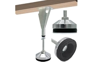 POROHOM 1 Pack Adjustable Height Center Support Leg for Bed Frame,Bed Center Slat Heavy Support Leg,Extra Durable Steel Support Legs | Suitable for Bed Frame,Bed Center Slats,Cabinet and Wooden Furniture