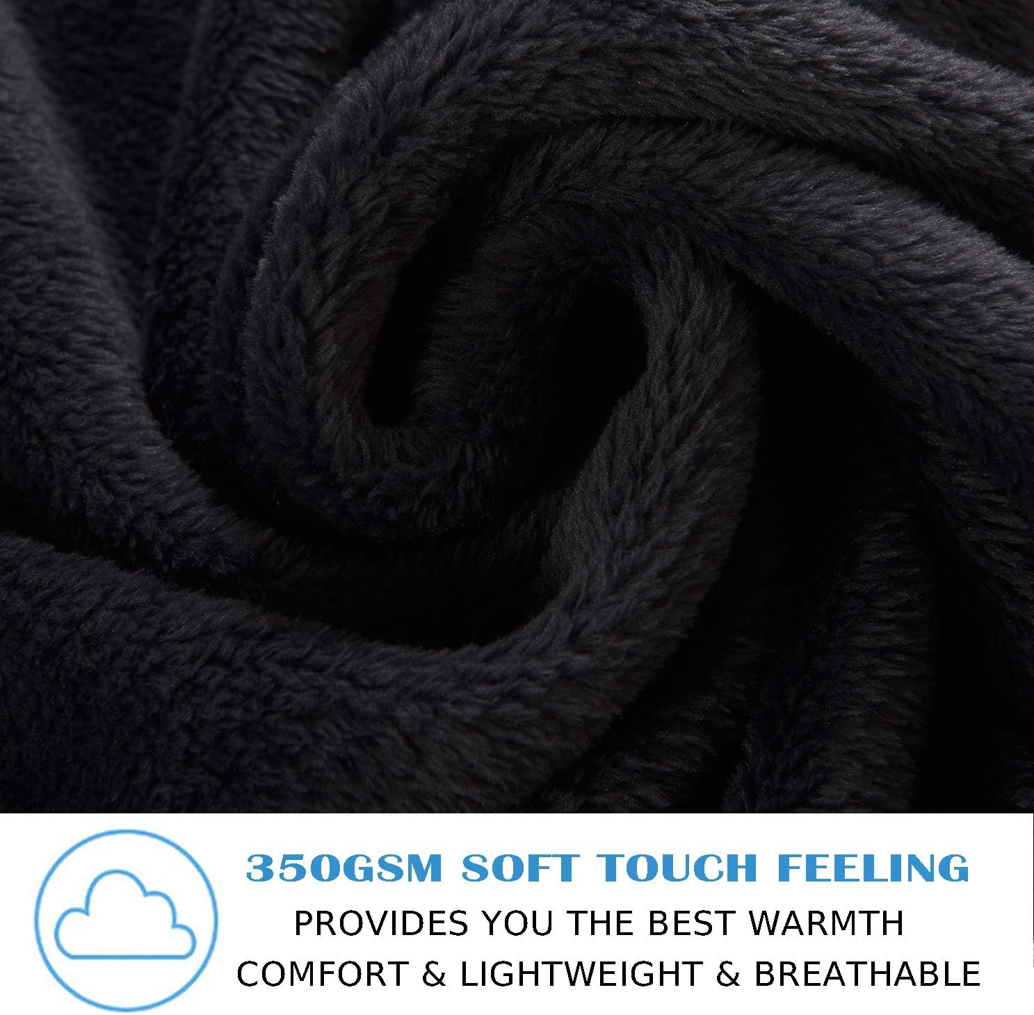 OBOEY Polar Fleece Blankets Queen Size for Spring Summer All Season 350GSM Lightweight Microfiber Anti-Static for Bed, Couch, Home, Sofa, Car, Airplane, and Outdoors 90" x 90"(Dark Gray Queen): Home & Kitchen