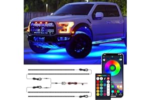 CT CAPETRONIX Underglow Kit for Car, Car Led Underglow Lights for Trucks with App and Remote Control, 16 Million RGB Colors, 29 Preset Modes, Music & DIY Mode, Under Car Led Lights Exterior for SUVs, Trucks, DV 12V