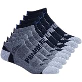 PUMA Men's No show Sport Socks, Moisture Control, Arch Support (8 Pair) (Extended Size - Shoe Size (12- 16), Black)