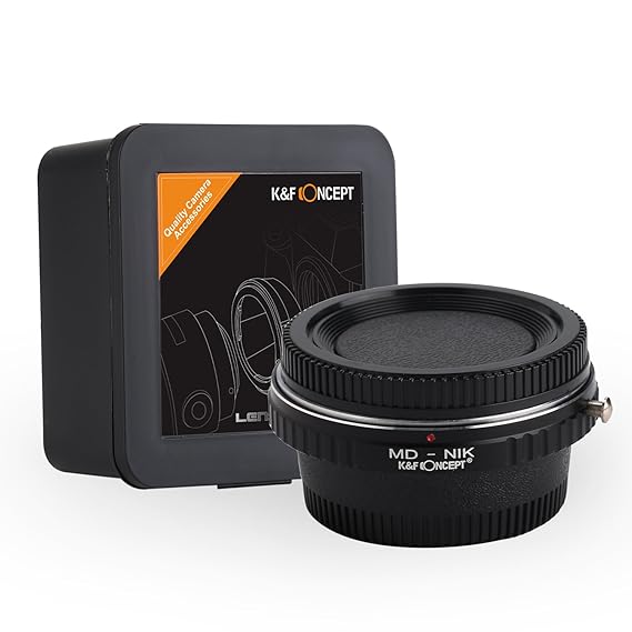 K&F Concept MD-NIK Kupfer-Bajonett Objektivadapter Objektiv Adapter Ring für Minolta MD MC Objektive auf Nikon SLR-Kamera