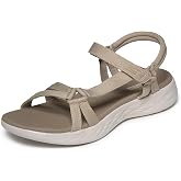 Skechers Women's On-The-go 600-Brilliancy Sport Sandal | Casual, 5GEN Cushioning, Air-Cooled Goga Mat, Machine Washable, Vegan, River sandal