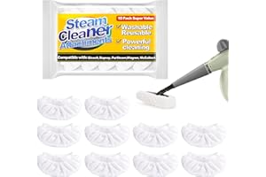 10 Pack Microfiber Cloths for Handheld Steam Cleaner, Universal Washable & Reusable Pads Compatible with Bissell Steam Shot, 