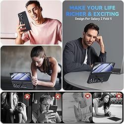BSNRM for Samsung Galaxy Z Fold 5 Case with Hinge