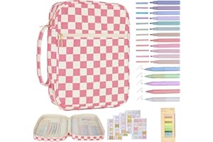 YKFLY Bible Cover Case for Women Corduroy Bible Case for Girls Checkered Large Bible Cover with Handle Bible Study Supplies Accessories Christian Gifts for Women (Pink, Medium)