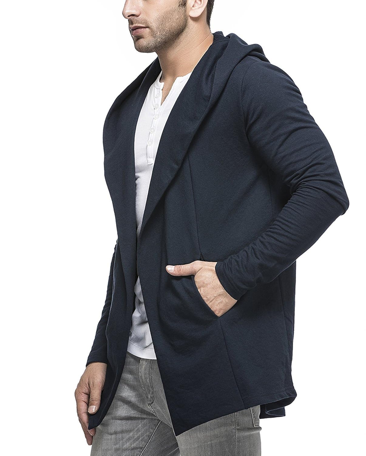 tinted men's cotton blend cardigan