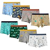 Hbhpov Boys Underwear, Dinosaur Toddler Boys Boxer Shorts Briefs 8 Pack Baby Kids Cotton Underpants 2-12 Years