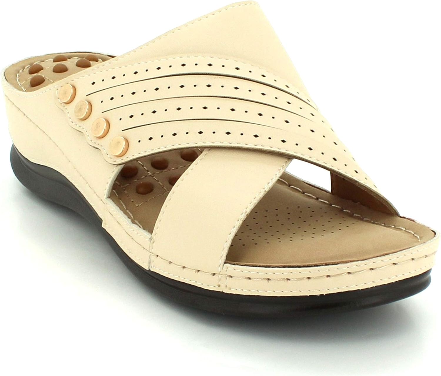 comfortable wedge sandals for wide feet