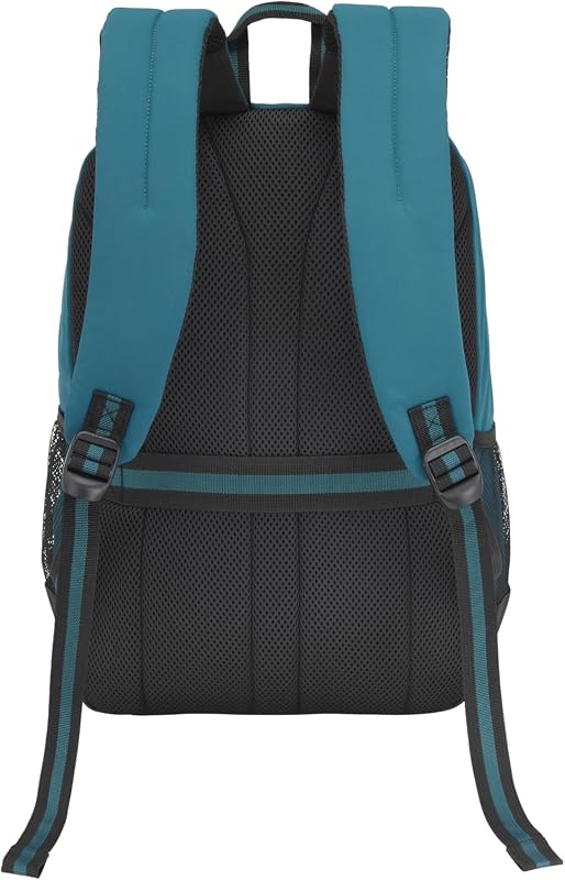 NFL Mochila College Philadelphia Eagles, mochila escolar de nailon resistente con compartimento para portátil de 15,6 pulgadas, sistema de fijación al trolley y espalda acolchada