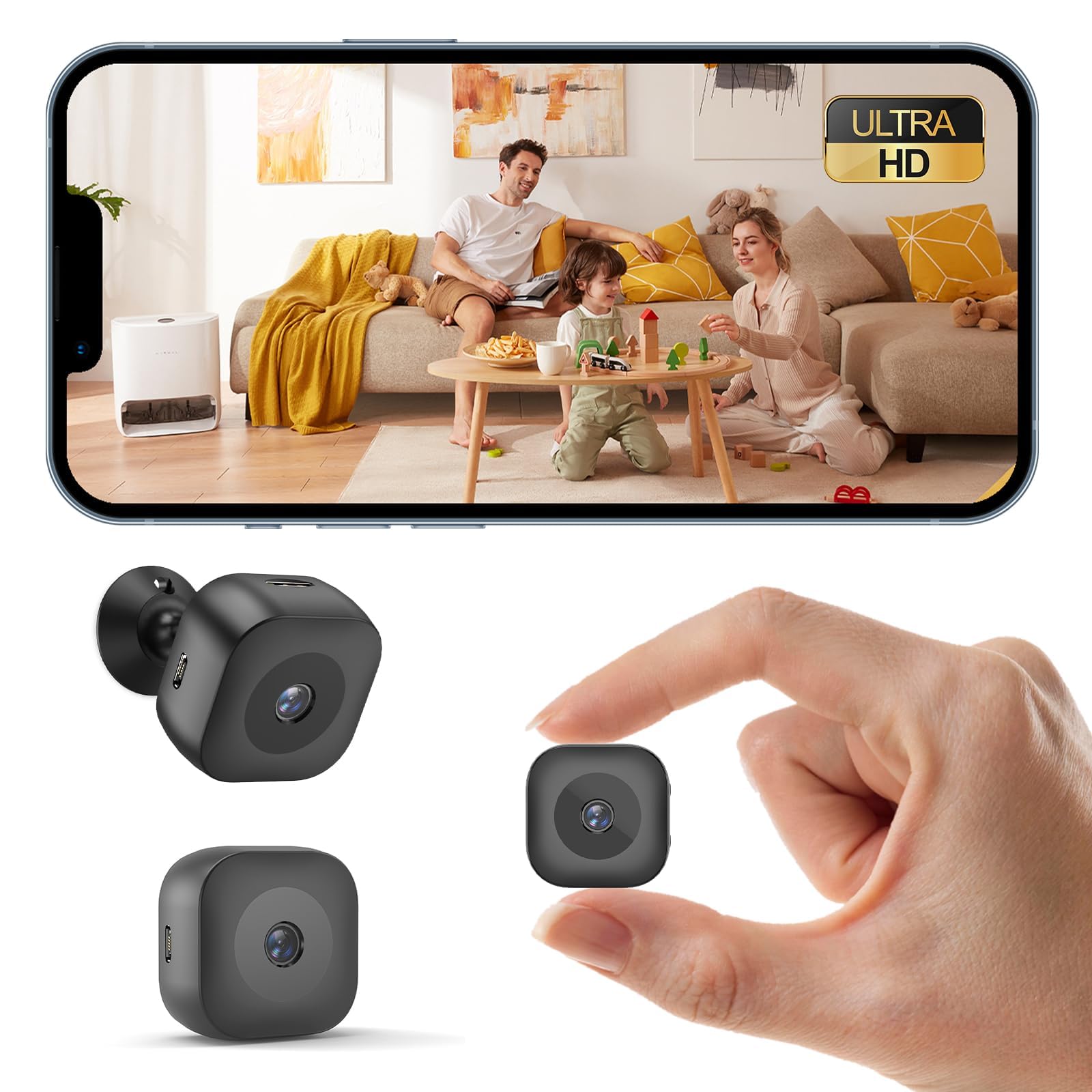 Photo 1 of Security Camera,Indoor Mini Camera with HD Resolution, WiFi Wireless & SD Storage,Smart Motion Detection, Surveillance in Home and Office Spaces