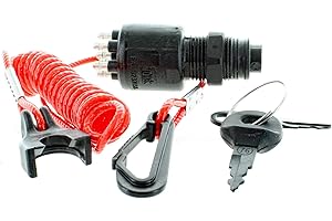 Evinrude/Johnson/BRP New OEM Ignition Key Switch & Safety Lanyard 5005801