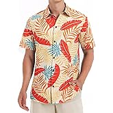 Havana Breeze Mens Hawaiian Shirts Silk Short Sleeve Beach Shirt Relaxed Fit Vacation Shirts