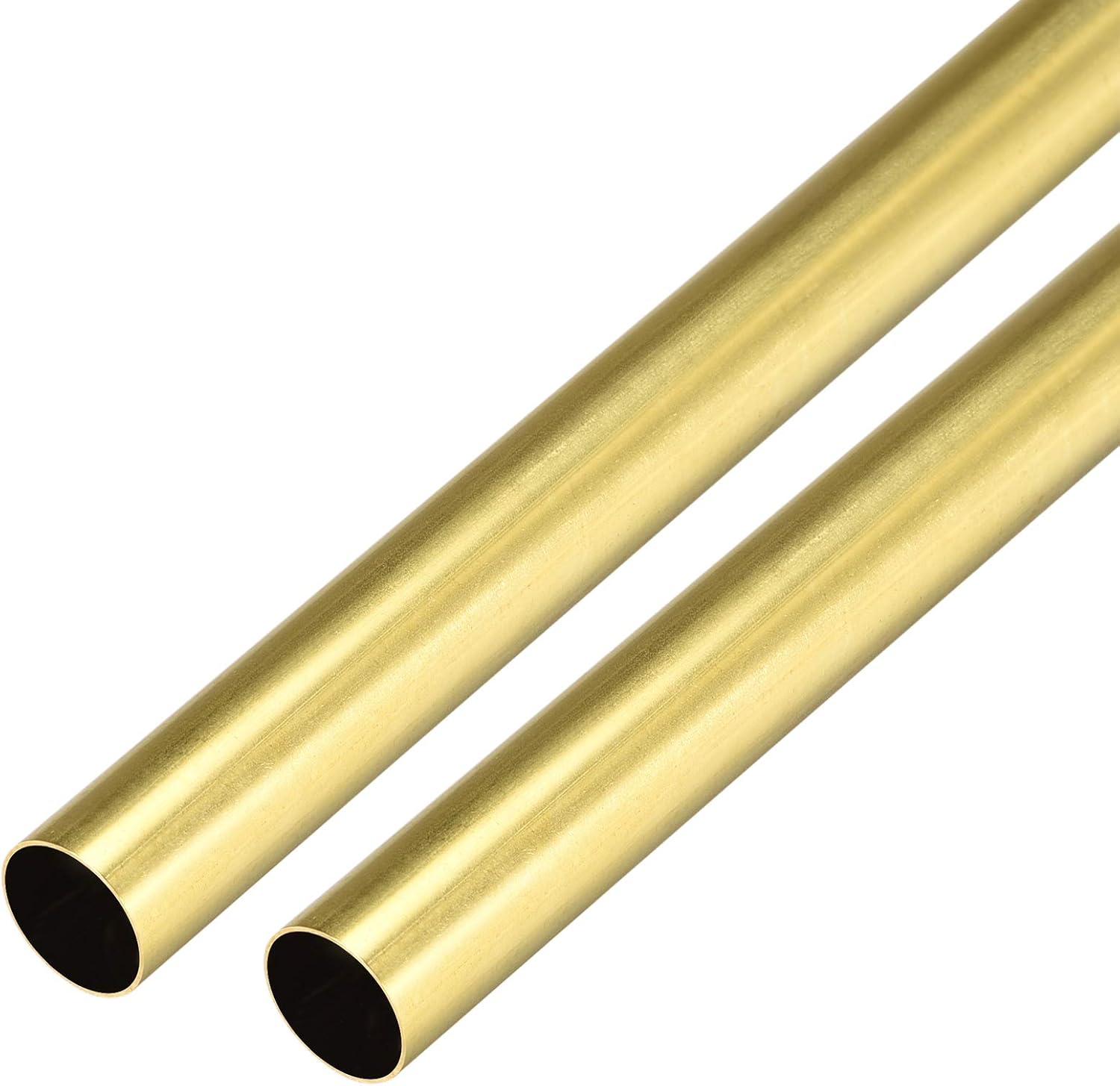 sourcing map Brass Round Tube 300mm Length 13mm OD 0.5mm Wall Thickness Seamless Straight Pipe Tubing 2 Pcs