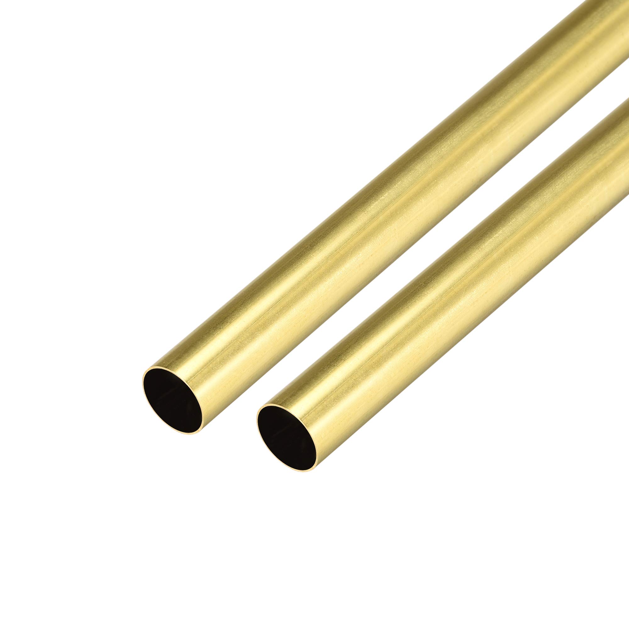 uxcell Brass Round Tube 300mm Length 13mm OD 0.5mm Wall Thickness Seamless Straight Pipe Tubing 2 Pcs