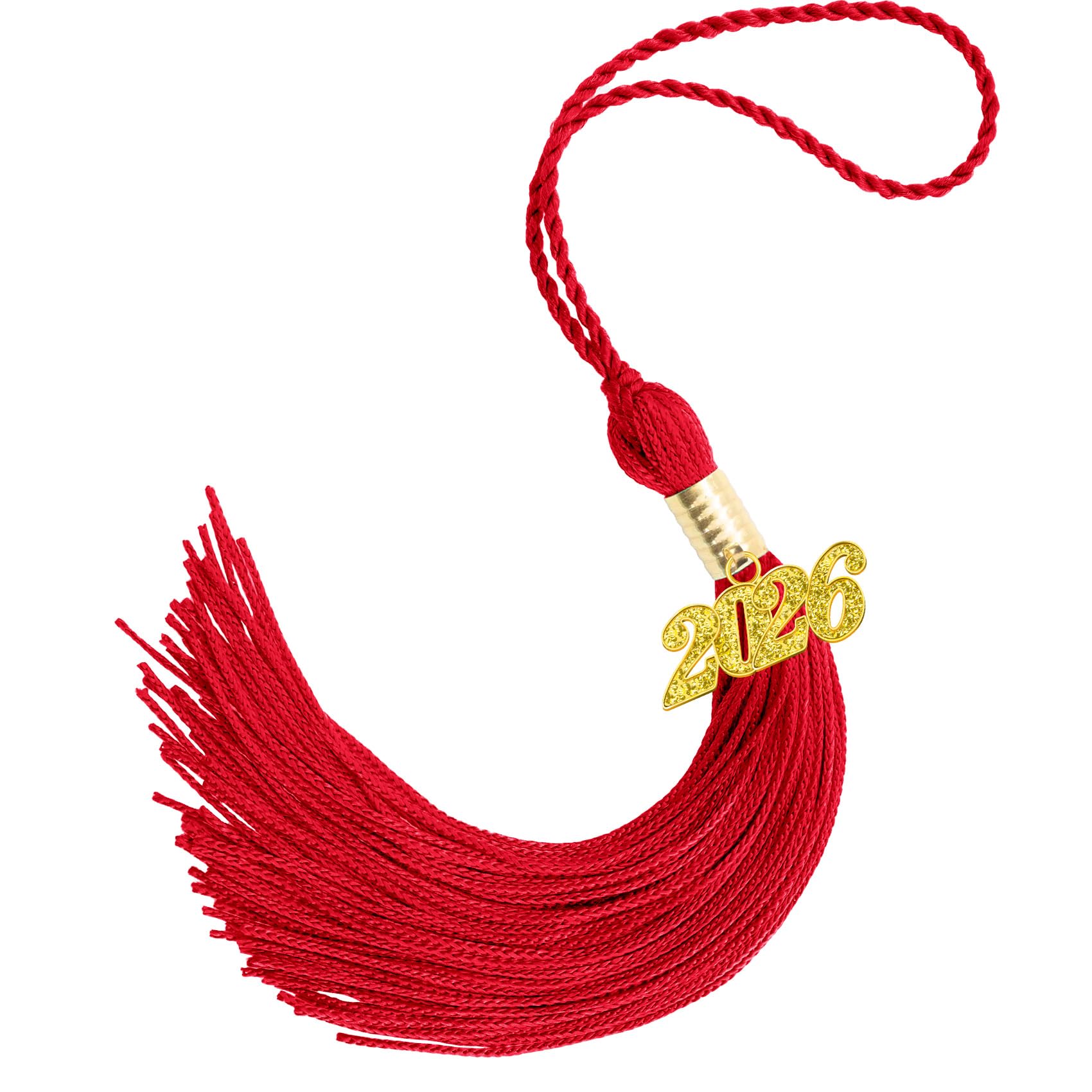 Photo 1 of 2026 Tassel Graduation, Red Graduation Tassel, Graduations Cap Tassels, 2026 Tassels with 2026 Year Gold Charms for Graduations Hat Cap Accessories Decorations for Graduate Hat Ceremonies