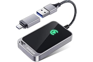 Jemluse Wireless CarPlay Adapter for Apple iPhone (2024 Upgrade) - User Seamless Connection for Converting Wired to Wireless Car Play Adapter - No Lag from iOS 10+ Screen with USB C (Black Silver)