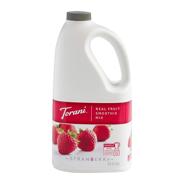 TORANI REAL FRUIT SMOOTHIE MIX, STRAWBERRY, 64 OUNCE