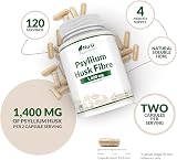 Nu U Nutrition Psyllium Husk Capsule 1400mg Vegan 240 cap UK Made view 3