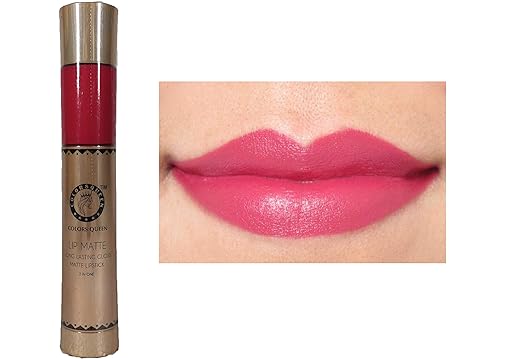 COLORS QUEEN 2 In 1 Matte Lip Gloss-10 ml and Lipstick (Rose Pink, 2.5 gm)
