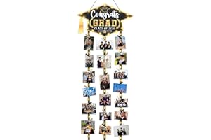 EYNDYN Class of 2026 Graduation Photo Banner for Grad Party Memory Wall Decorations DIY Photo Frames Collage Hanging Picture 
