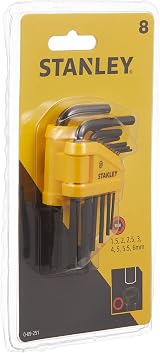 Stanley 8pc Metric Hex Key Set 0-69-251 Folding Case Silver view 2
