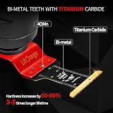 LitOrange Titanium Oscillating Tool Blades Set 3+3 Adapters Universal Quick view 2