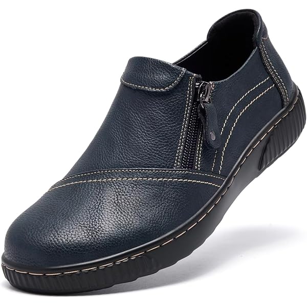 Amazon.com | TERRIKAT Women's Classic Casual Black Leather Loafers