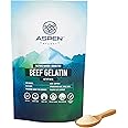 ASPEN NATURALS Beef Gelatin Powder Unflavored 5 Lb – Grass Fed Gelatin, Pasture Raised | Healthy Hair, Skin & Nails | Gut Support | Paleo Friendly Protein Supplement | Non-GMO, Gluten-Free