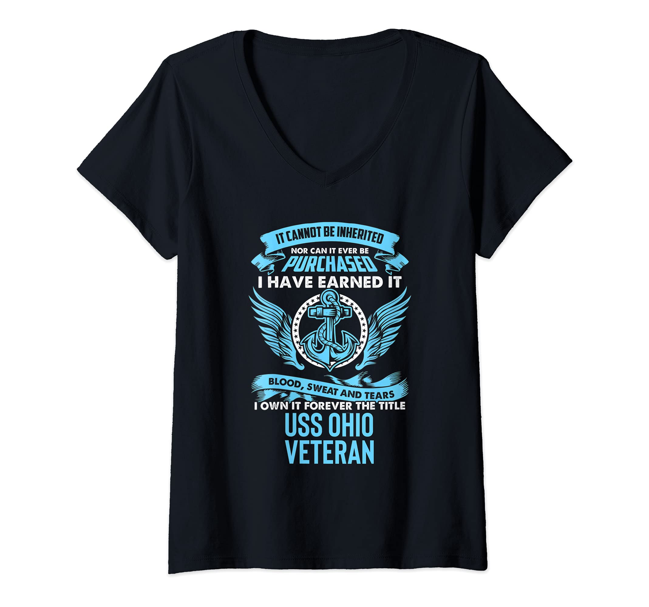 Womens USS Ohio SSGN-726 Submarine V-Neck T-Shirt