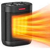 1000W Space Heater, Small Ceramic Space Heater with Thermostat, Mini Portable Electric Heater with Fast Safety Heat, Multiple