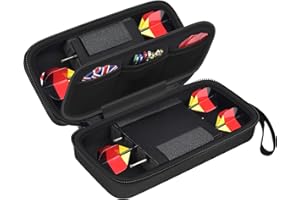 GWCASE Case for 6 Steel and Soft Tip Darts, Darts Carrying Storage Holder Fits for Dart Tips, Shafts and Flights and Extra Accessories (Box Only)
