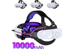AXYBCOOL Battery Head Strap Compatible with Oculus Meta Quest 3S/3/2,10000mAh Battery VR Headset Strap Enhanced Support and Comfort, Adjustable Elite Strap Replacement Sega Saturn Accessories
