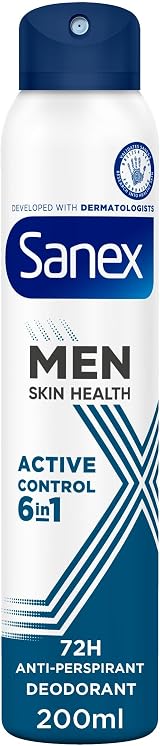 Sanex Men Active Control Antiperspirant Spray 200ml 72h Sweat Protection view 1