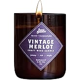 Vintage Merlot Wine Candle - Makes a Great Wine Gift, Gift for Mom, Unique Wine Bottle Candle, Pinot Noir, Bordeaux, Cabernet, Syrah, Malbec, Chardonnay, Lush *Made in USA*