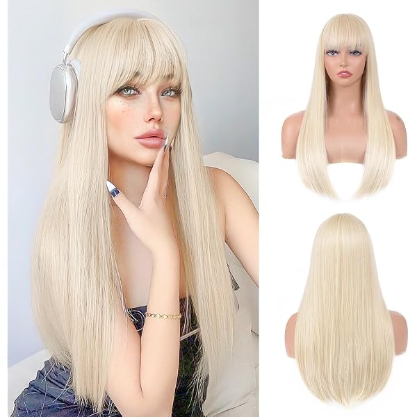 Amazon.com: fun shack Long Blonde Costume Wig, Celebrity  display picture 3