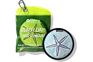 Uspring Sand Remover for Beach, Sandscreen Sand Remover Beach Essentials, Sand Removal Bag, Beach Accessories, Vacation Essentials, Beach Must Haves, Free of Talc and Fragrance, Gifts for Women