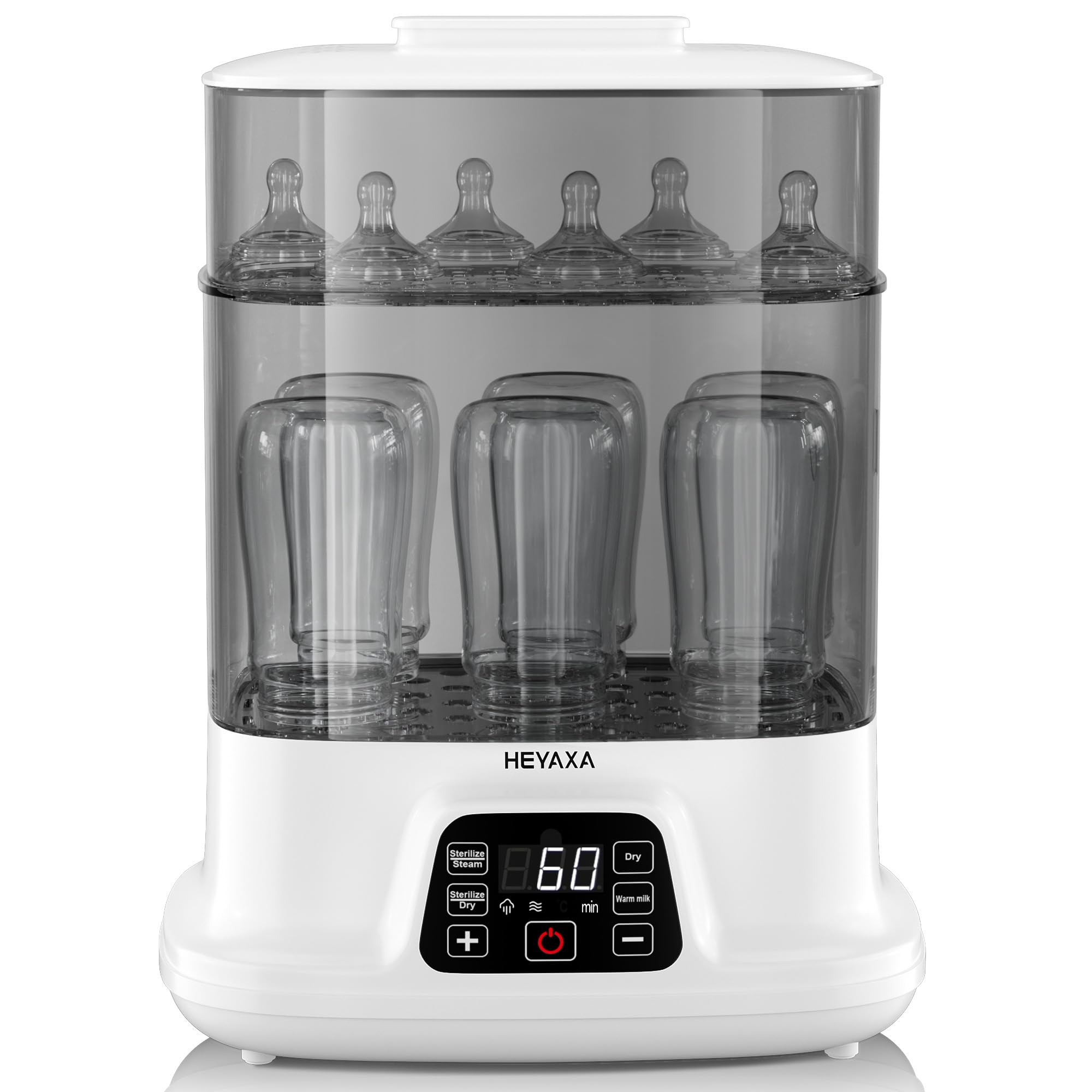 Photo 1 of ***FACTORY SEALED***HEYAXA Baby Bottle Steamer and Dryer, Electric Steamer for Baby Bottles, Safe and Reliable, Universal Fit for All Baby Items, Bottles, Breast Pump, LED Touch Screen, Auto Shut-Off (Light Gray)-