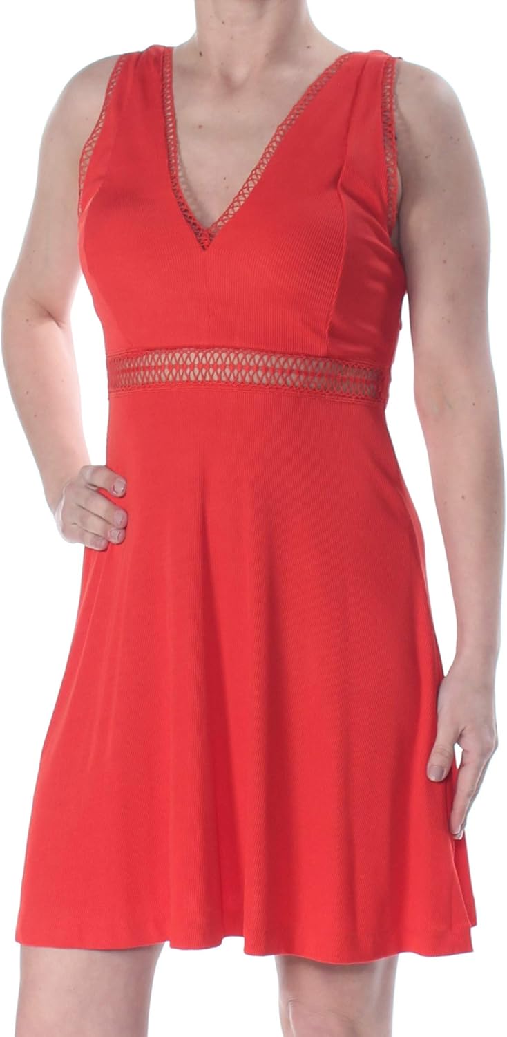 free people red lace dress