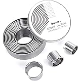 12 Pieces Round Cookie Biscuit Cutter Set,Graduated Circle Pastry Cutters,18/8 Stainless Steel Cookie Cutters And Donut Cutte