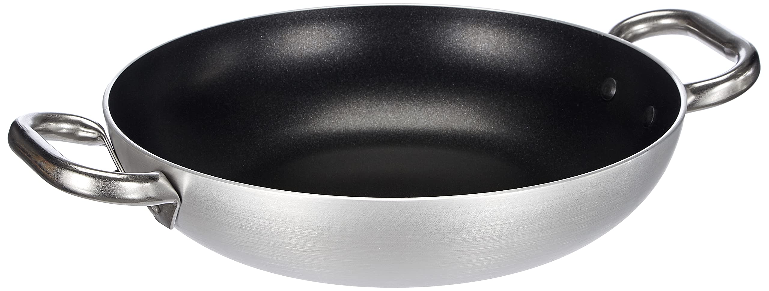 Pentole Agnelli FAMA10SEL28 Select Pan Aluminum Pan, 2 Stainless Steel Handles, 28 cm, Silver