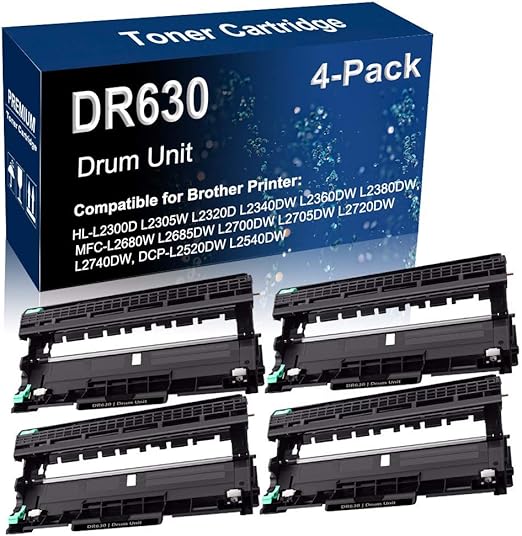 4Pack Compatible Drum Unit (Black) Replacement for Brother