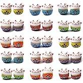 30PCS Lucky Cat Ceramic Beads, Maneki Neko Porcelain Bead, Animal Porcelain Bead, Cat Ceramic Loose Beads Bulk for Jewelry Making DIY Handicrafts Earrings Necklace Bracelet Accessories