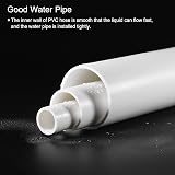 Sourcing Map PVC Rigid Tube 36mm ID 40mm OD 0.35m White High Impact Tubing view 6