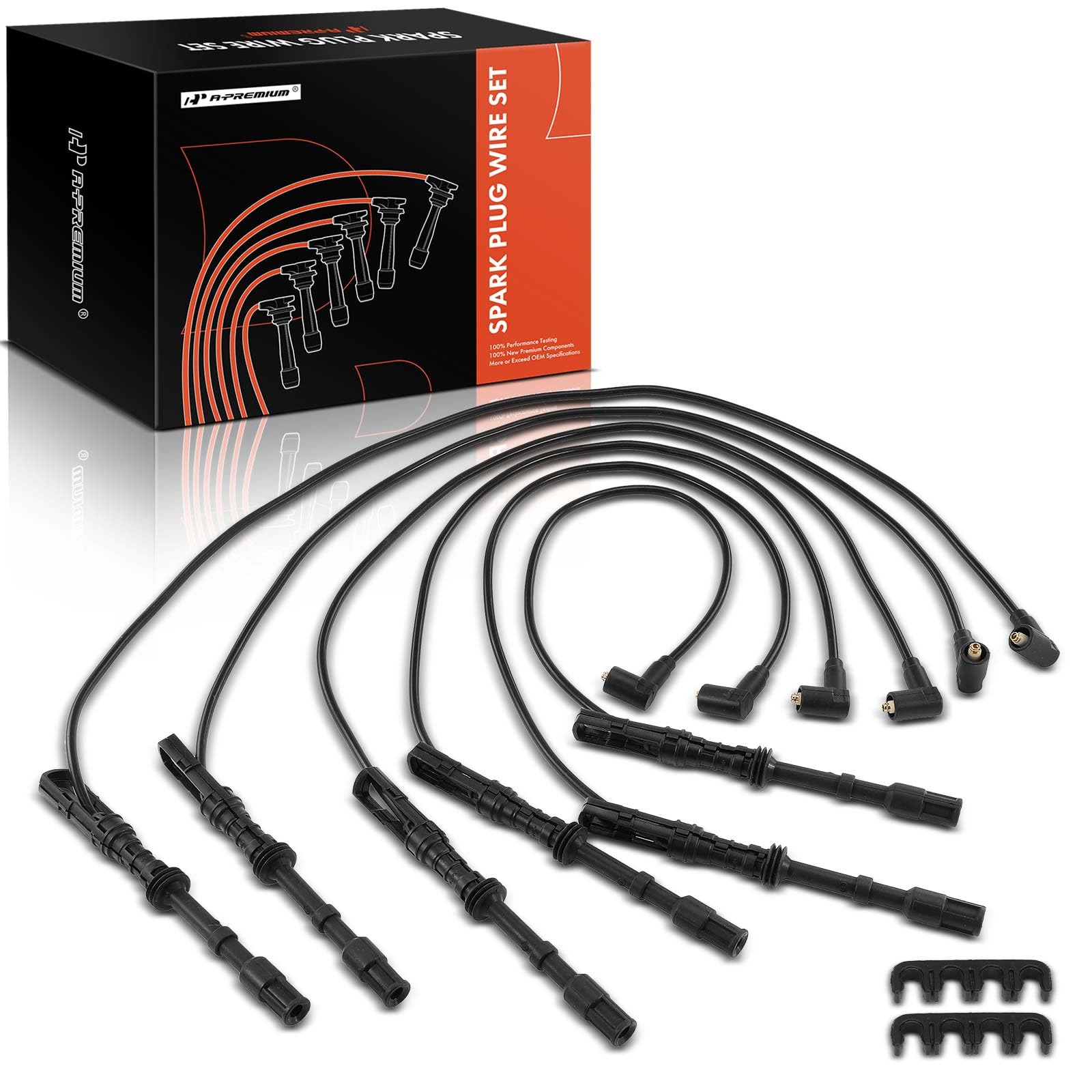 Photo 1 of A-Premium Ignition Spark Plug Wires Set of 6 Compatible with Volkswagen Jetta Golf 1999-2002 V6 2.8L