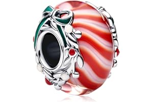 MSPOVOF Holiday Fashion Heart Charms S925 Sterling Silver Bead for Bracelets and Necklaces for Women Jewelry Present