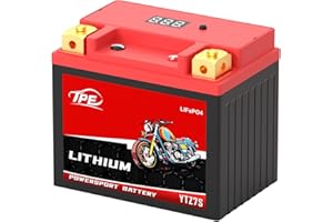 TPE Lithium YTZ7S-BS 12V 4AH 380CCA Motorcycle Battery Powersport Battery for ATV, Jet Ski, Scooter, PWC & More