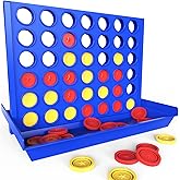 Pup Go Big Size 4 in a Row Game for Kids Ages 3 for Boys Girls Teens, Family Tabletop Games Indoor & Outdoor for Yard, Lawn, Camping, Party, Foldable Design with 6 Spare Discs