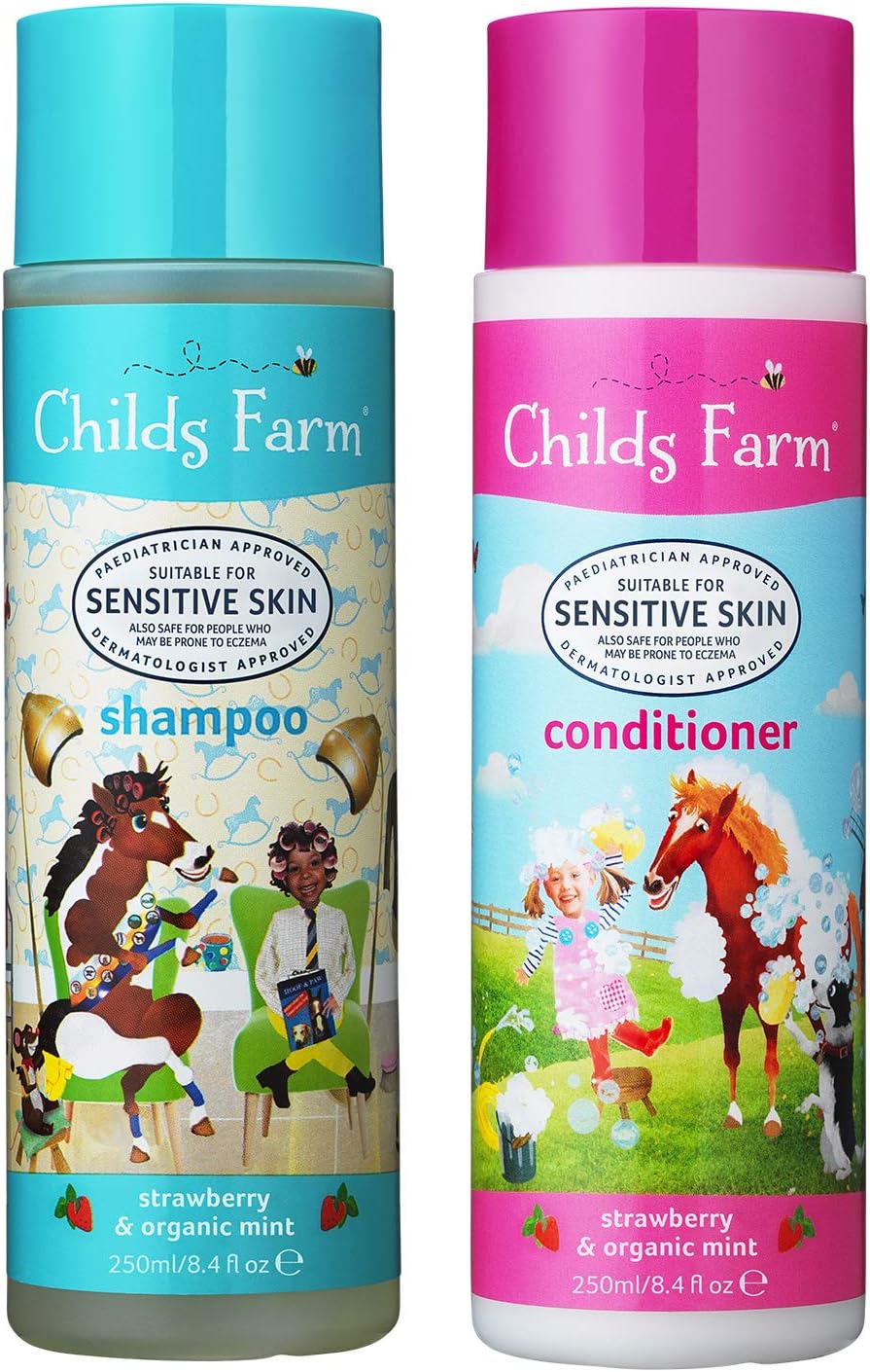 Childs Farm Shampoo and Conditioner Strawberry and Organic Mint, 250ml