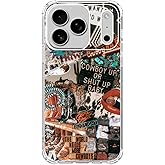 Western Cowgirl Cowboy Collage Case for iPhone 17 Pro Max, Retro Howdy Western Cover for iPhone 17 Pro Max, Trendy Design TPU Bumper Cover Case