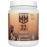 Muscle Milk Genuine Protein Powder, Chocolate, 1.93 Pounds, 13 Servings, 32g Protein, 2g Sugar, Calcium, Vitamins A, C &amp; D, NSF Certified for Sport, Energizing Snack, Packaging May Vary